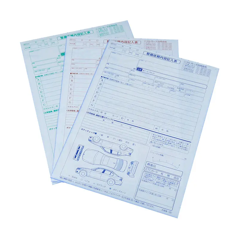 Custom 3plys carbonless paper a4 computer forms
