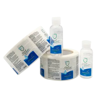 Custom Adhesive Clear Transparent Vinyl Sticker Bottle Label