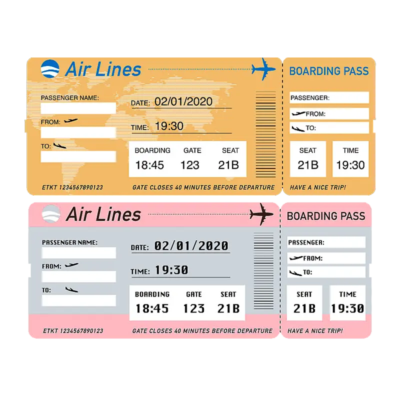 Rapid Delivery for 57 X 40 Thermal Paper Roll -
 Custom Printing Thermal Paper Full Color Boarding Pass Ticket – Sailing