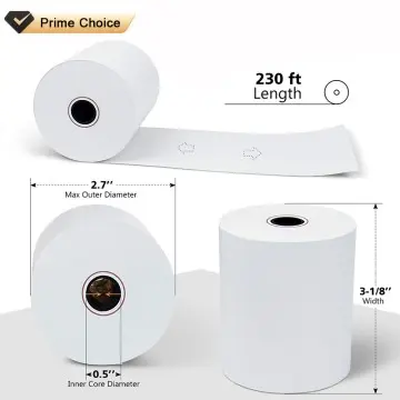 3 1 8 X 230 2 1 4 X 50 Thermal Paper​ Bpa Free For Cash Register