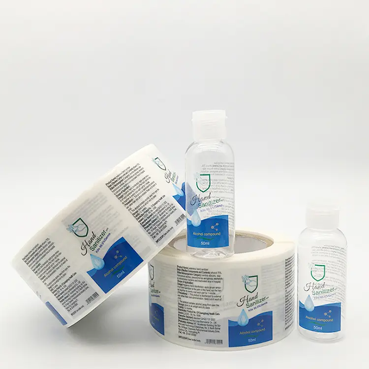 Custom adhesive waterproof sticker roll printing bottle label