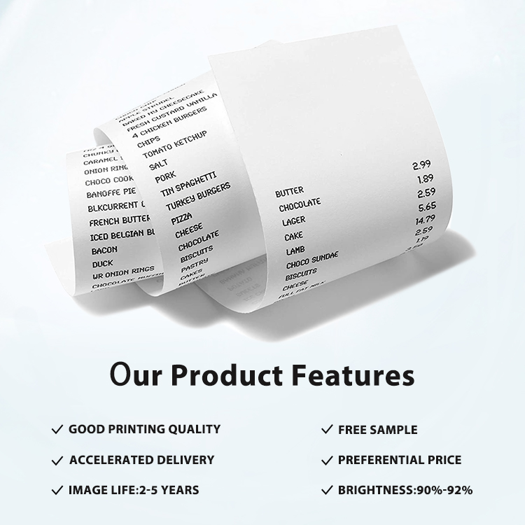 Special Design for Thermal Paper For Cash Registers -
 2 1/4 x 50mm 2/1 thermal paper cash register roll – Sailing