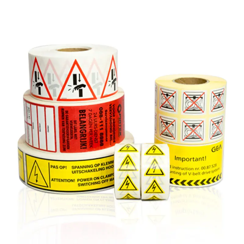 Custom Made Warning Label Safety Hazard On Products