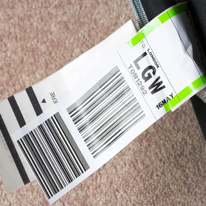 Customized Wholesale Thermal Airline Baggage Label Tag Factory