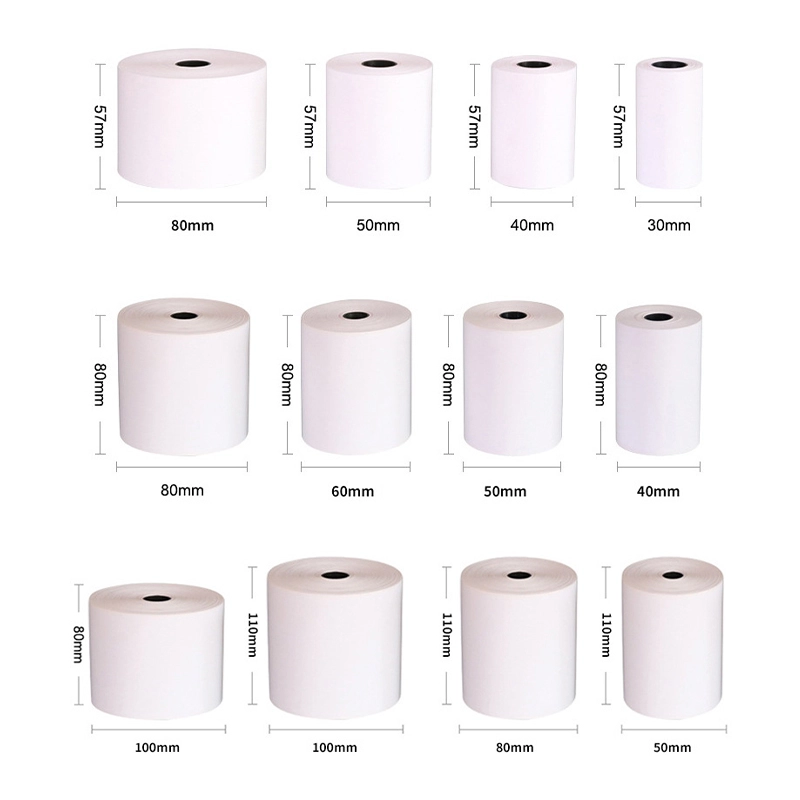 Roll width, diameter, core size