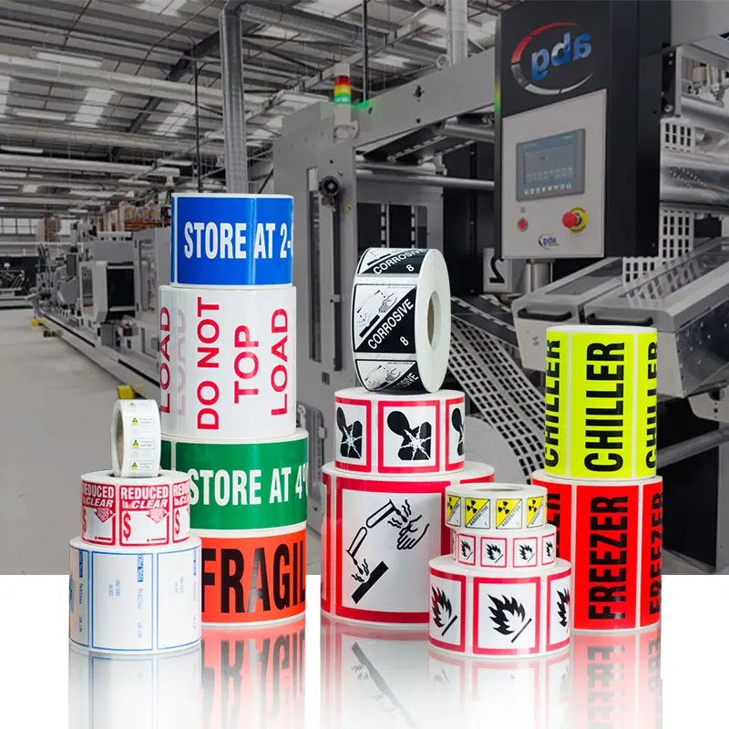 Custom Industrial Labels Heavy Duty Metal Warning Durable Stickers