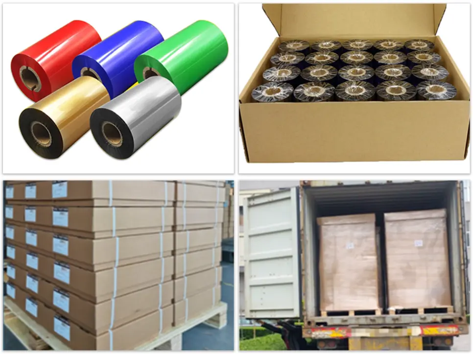 Factory custom color 30 mm thermal transfer TTR ribbons (8)