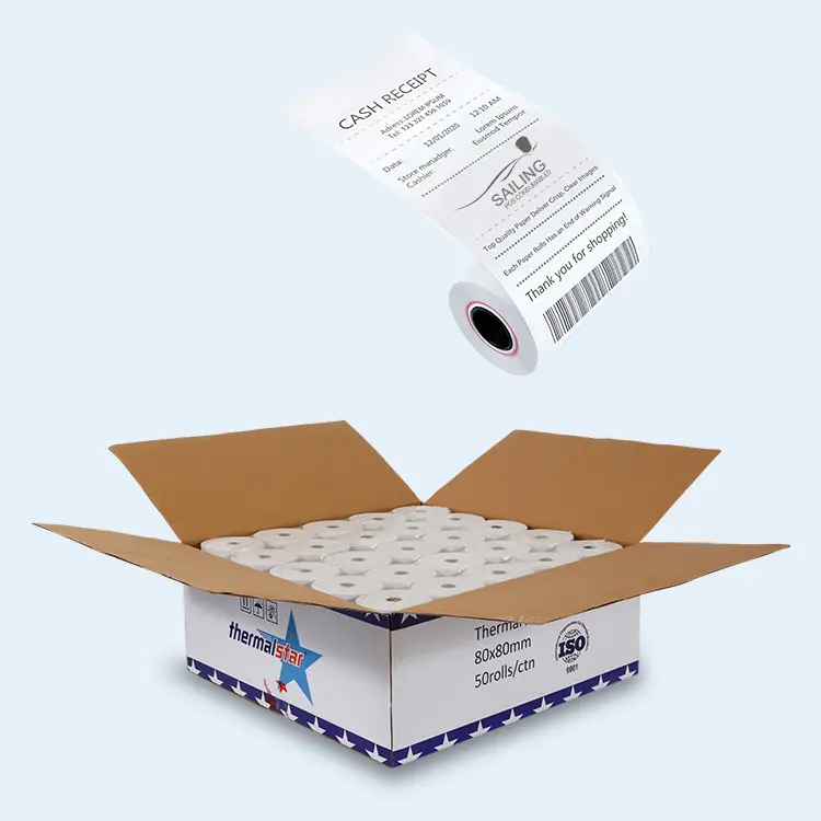 BPA free 80×80 receipt cash register thermal paper