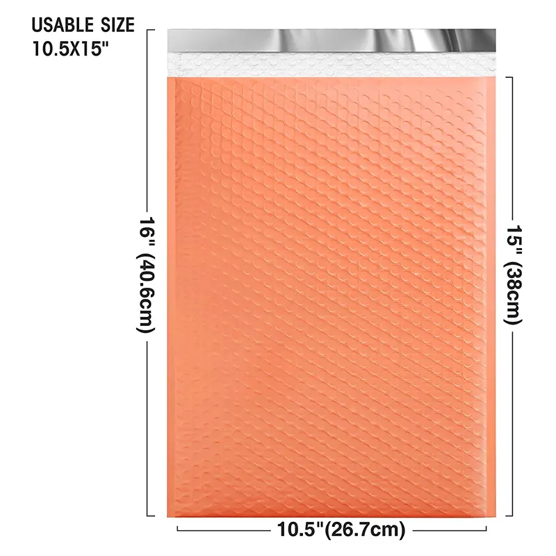 Custom color 6×10 8×12 inch shipping packaging envelope poly bubble mailer