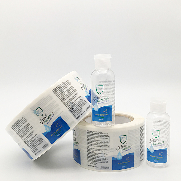 Custom adhesive waterproof sticker roll printing bottle label