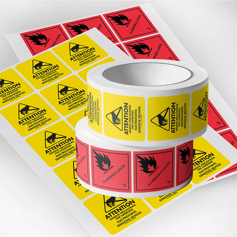 Custom Industrial Labels Heavy Duty Metal Warning Durable Stickers