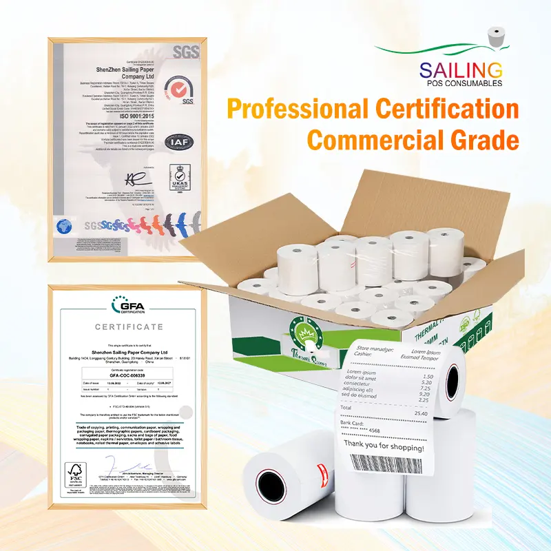 Thermal Paper Bulk Papel Termico 80X80 2 1 4 X 50 Receipt Rolls