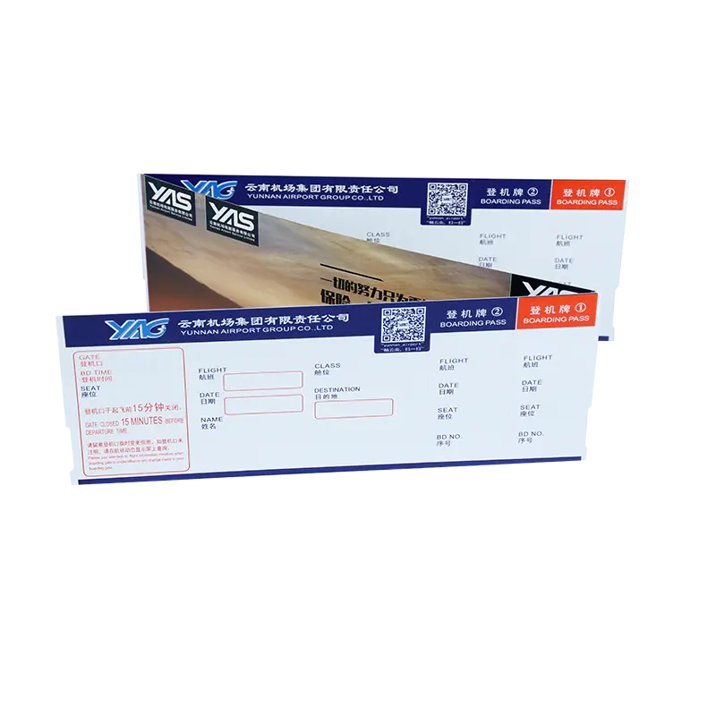 Factory price airline flight tickets thermal paper boarding pass