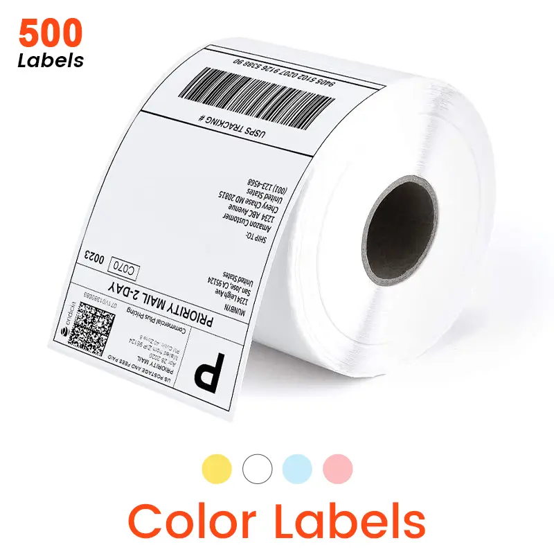 Thermal Label Maker Eco Friendly Direct Barcode Color Roll