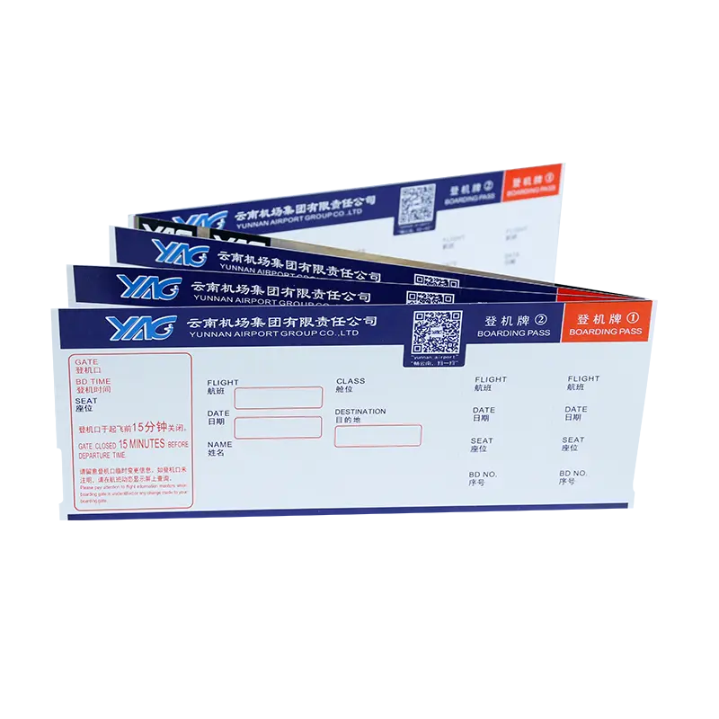 Rapid Delivery for 57 X 40 Thermal Paper Roll -
 Custom Printing Thermal Paper Full Color Boarding Pass Ticket – Sailing