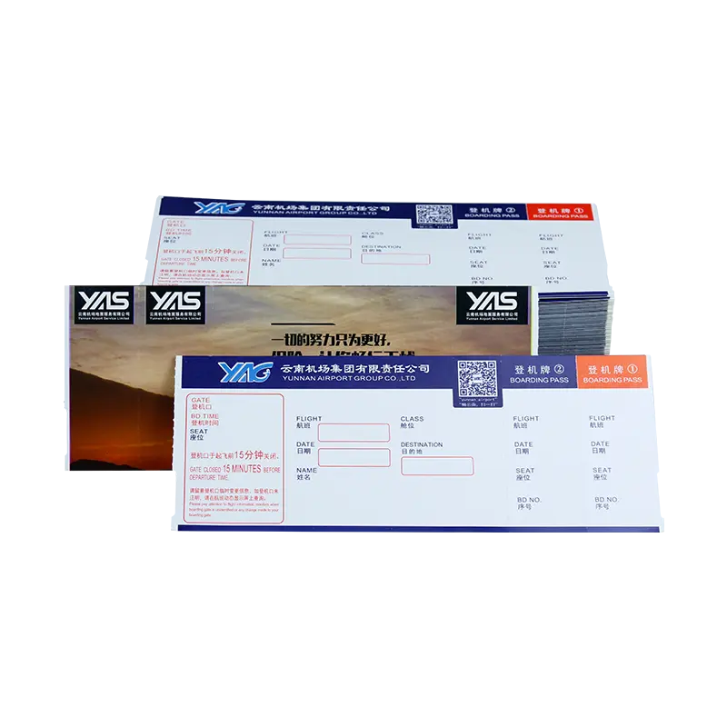 Factory price airline flight tickets thermal paper boarding pass