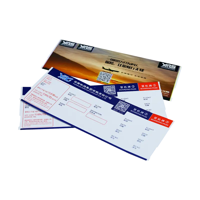 Factory price airline flight tickets thermal paper boarding pass