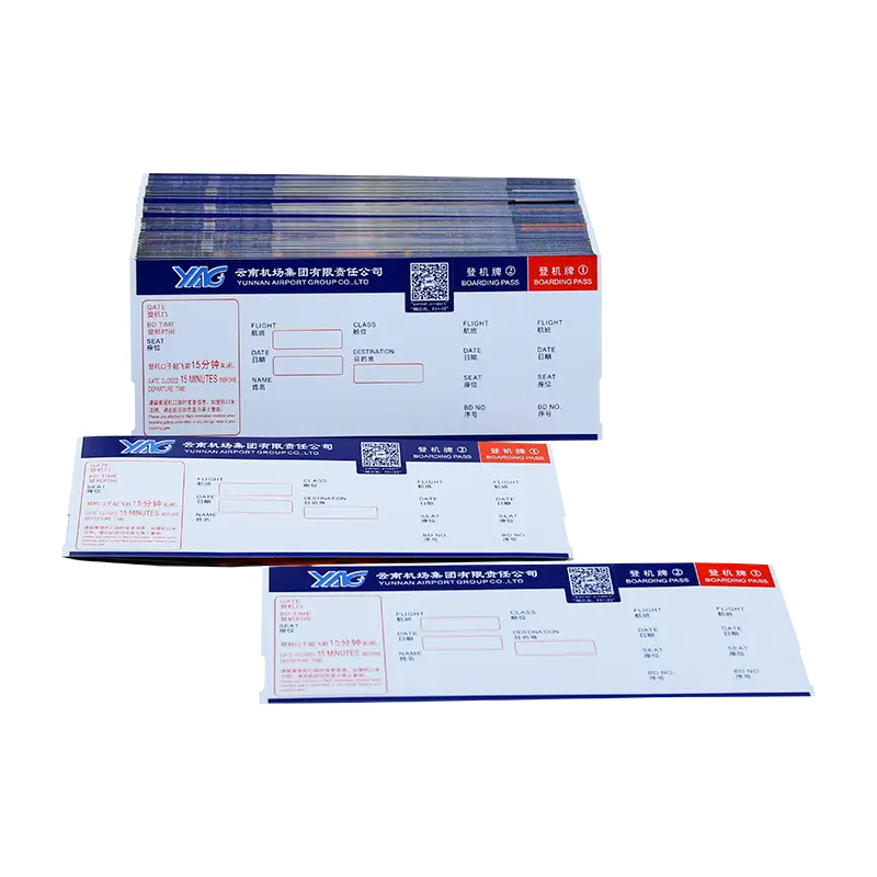 Short Lead Time for Thermal Paper 100 Mm X 150 Mm 300 -
 High quality airline thermal paper boarding pass flight tickets – Sailing