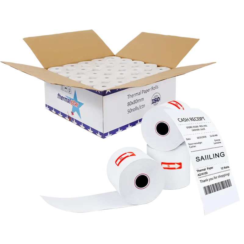 80Mm Thermal Receipt Paper Cheap Pos 3 1 8 Register Custom Security