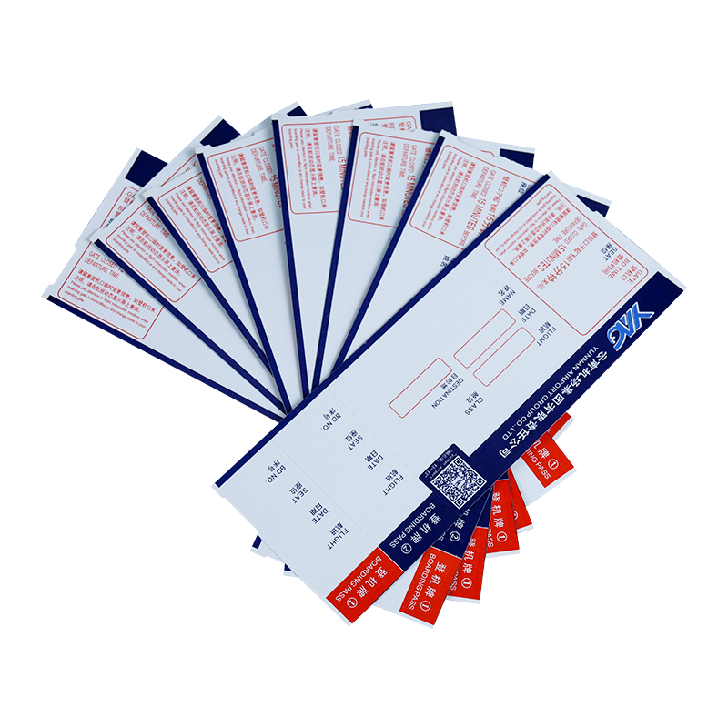 Factory price airline flight tickets thermal paper boarding pass
