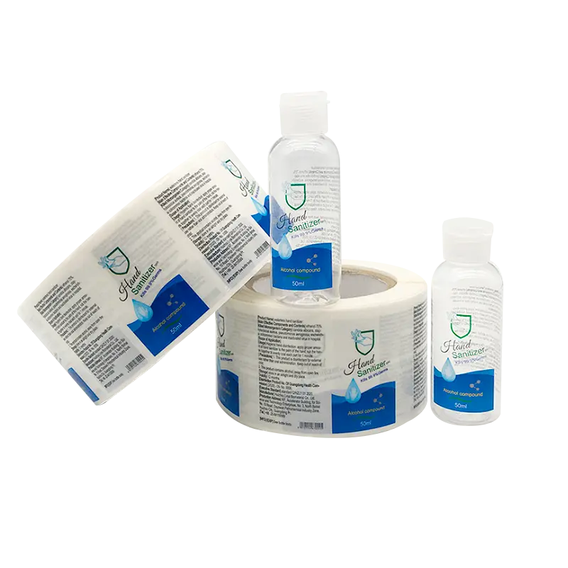 Custom Adhesive Clear Transparent Vinyl Sticker Bottle Label