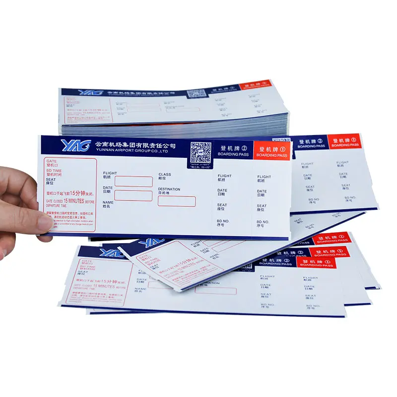 Custom Boarding Pass Security Printable Clear Flight Tickets At Airport