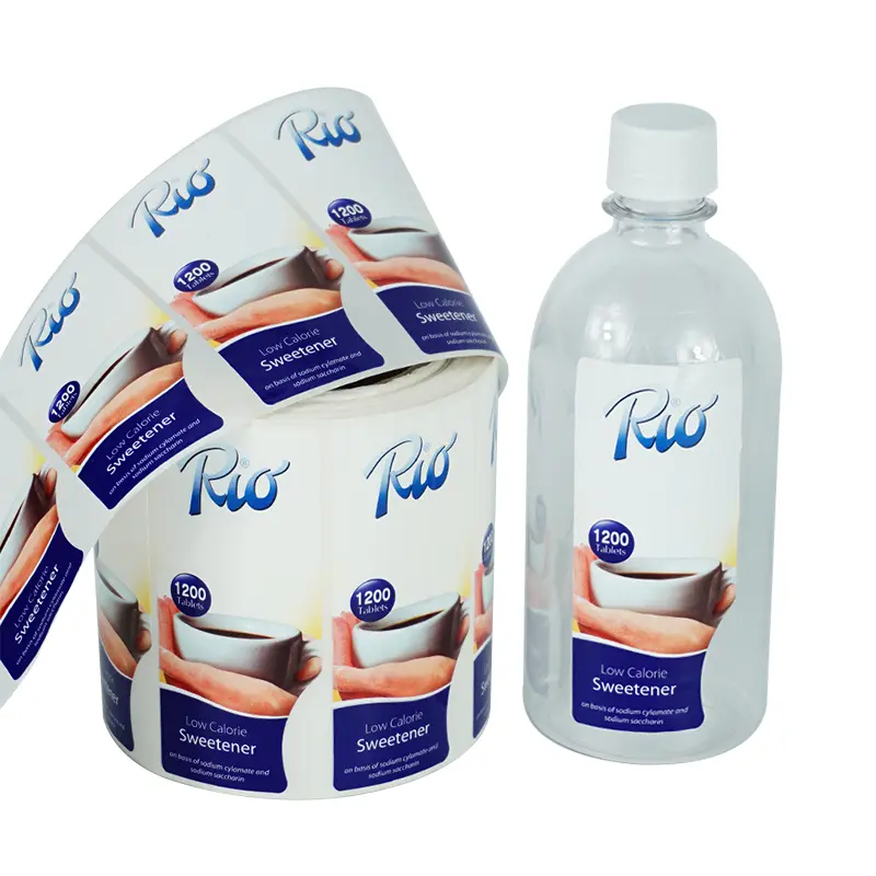 OEM Vinyl Waterproof Skincare Stamped Bottle Label Sticker