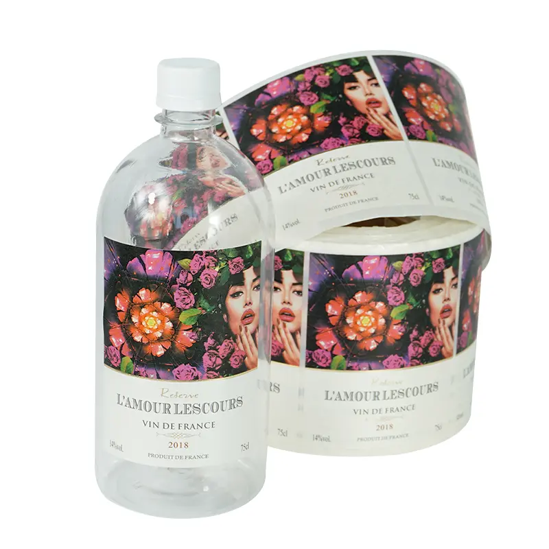 OEM Vinyl Waterproof Skincare Stamped Bottle Label Sticker