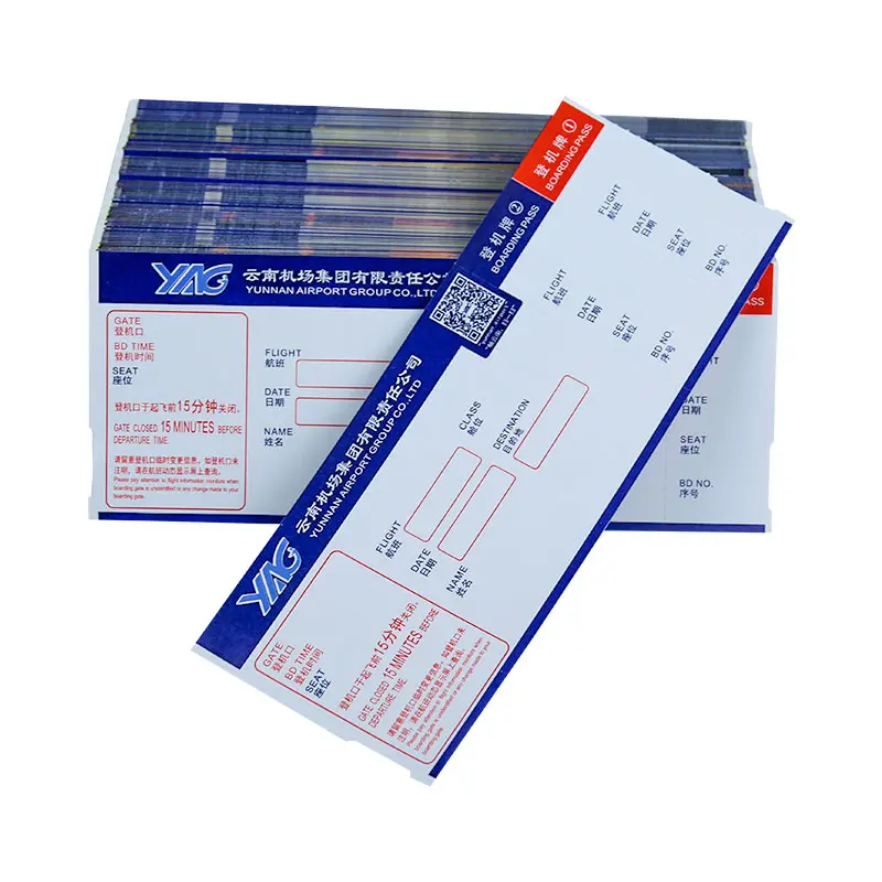 Custom Boarding Pass Security Printable Clear Flight Tickets At Airport