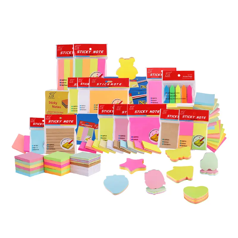Gradient tabs cute sticker bookmark flag notes paper memo pads