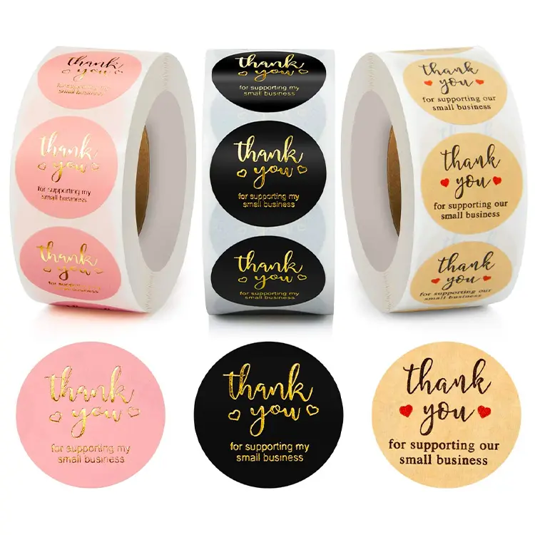 High Performance Red Wine Label -
 Factory price self adhesive sticker thank you packaging label sticker – Sailing