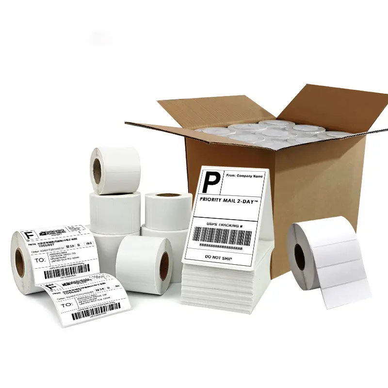 High quality a6 4"x6" white blank thermal shipping labels