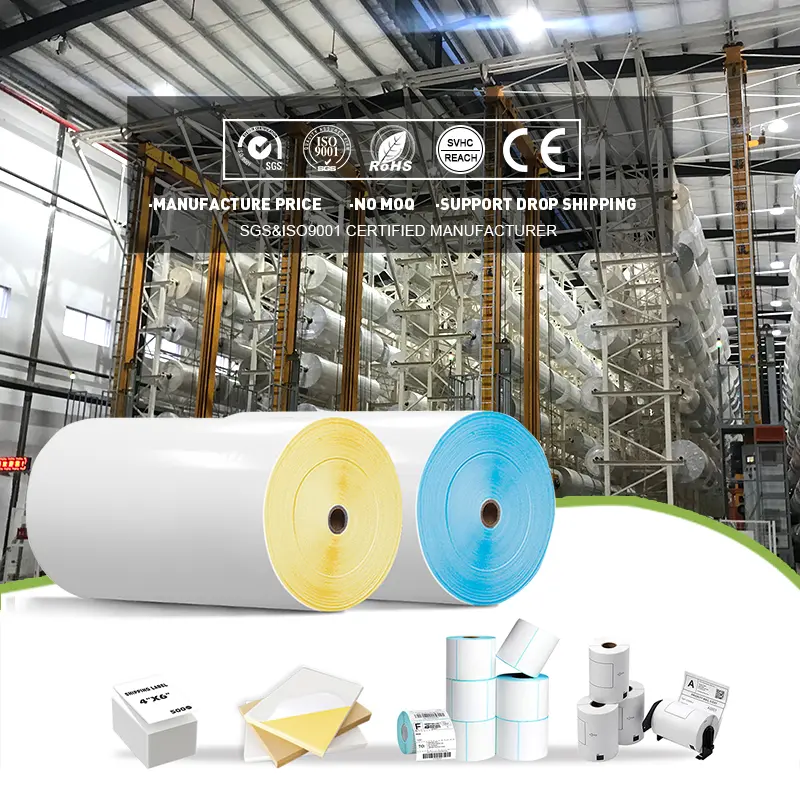 Direct Thermal Label Supplier Cheap Waterproof Jumbo Roll