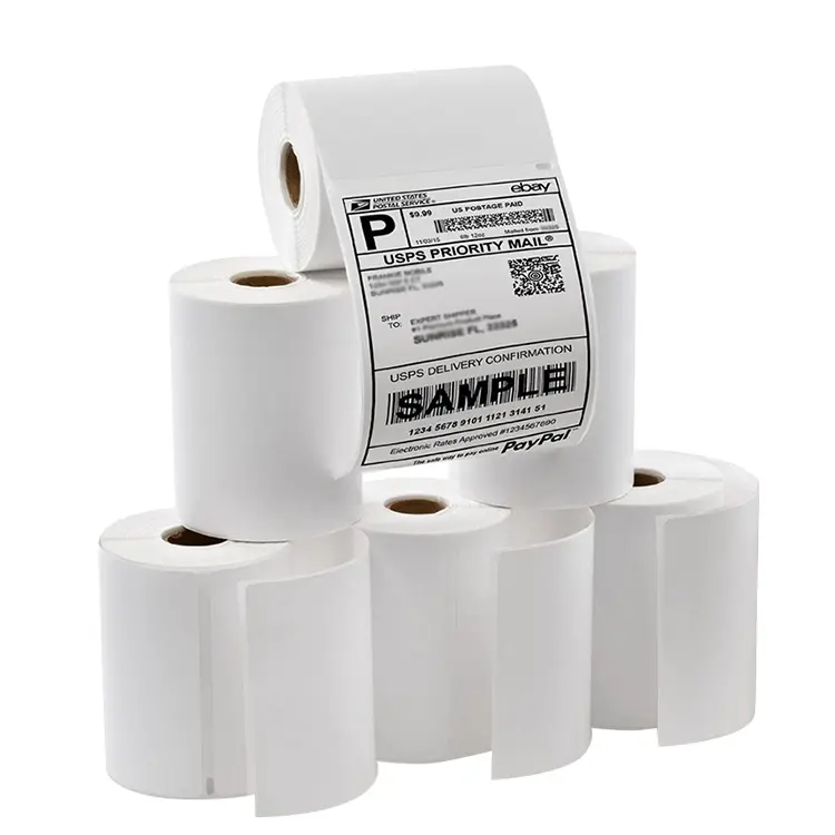 BPA FREE 100mmx150mm Barcode Sticker Paper Roll Direct Thermal Label