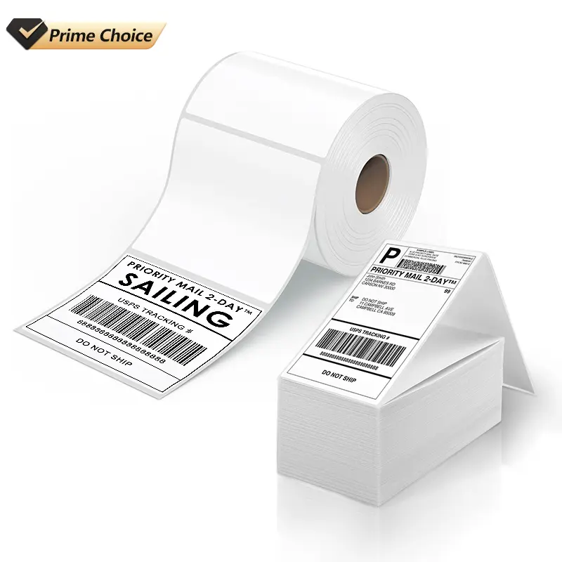 Custom Shipping Labels Compostable Blank 4X6 Address Stickers