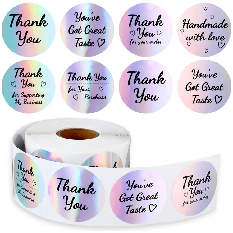 High Performance Red Wine Label -
 Factory price self adhesive sticker thank you packaging label sticker – Sailing