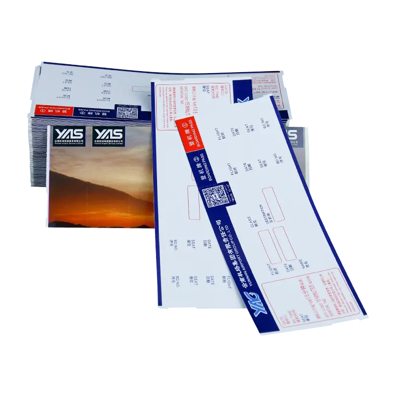 Factory price airline flight tickets thermal paper boarding pass