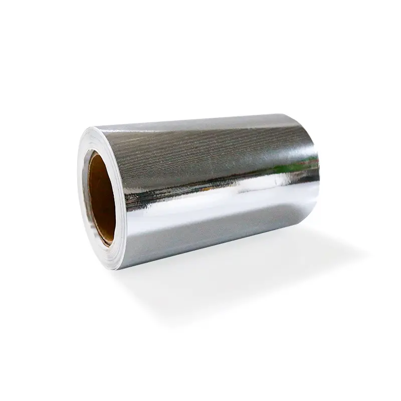 Bopp Labels Wholesale Silver Gossy Adhesive Blank Roll For Cosmetics