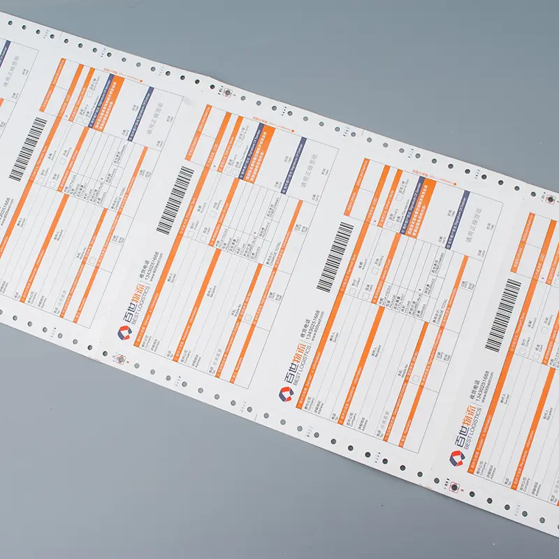 Custom 3plys carbonless paper a4 computer forms