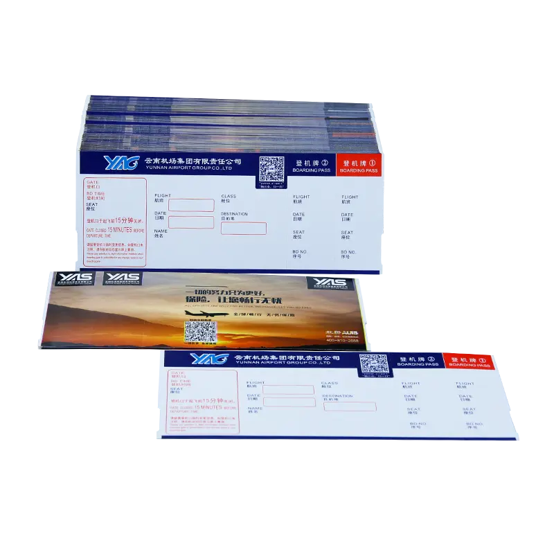 Low price for Thermal Paper Sticker -
 High quality airline thermal paper boarding pass flight tickets – Sailing