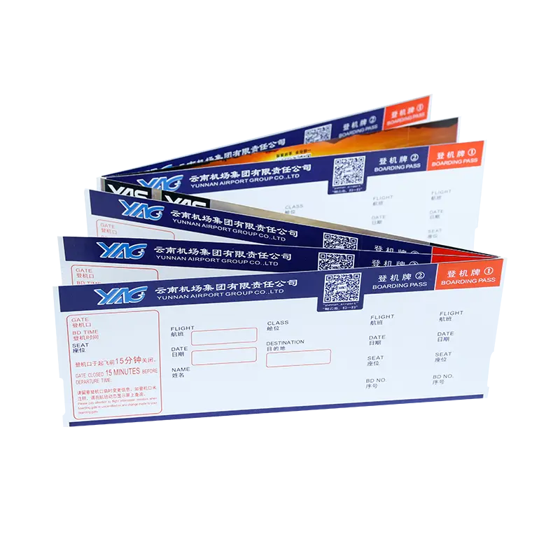 Rapid Delivery for 57 X 40 Thermal Paper Roll -
 Custom Printing Thermal Paper Full Color Boarding Pass Ticket – Sailing