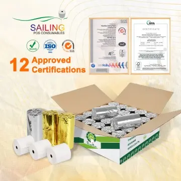 Colored Thermal Paper Rolls 3 1/8 X 230 8X11 58Mm X 40Mm