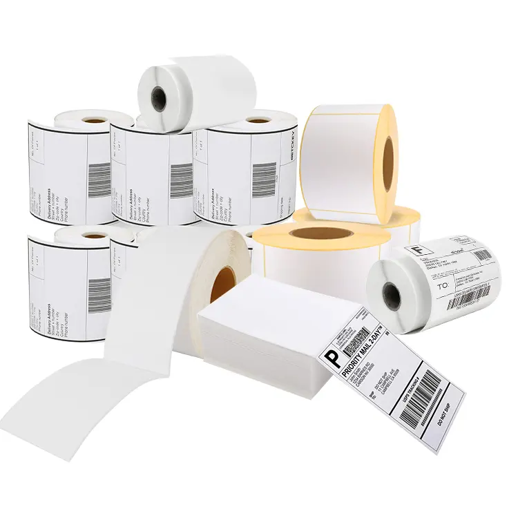 A6 thermal label 100x150mm direct white shipping thermal label sticker